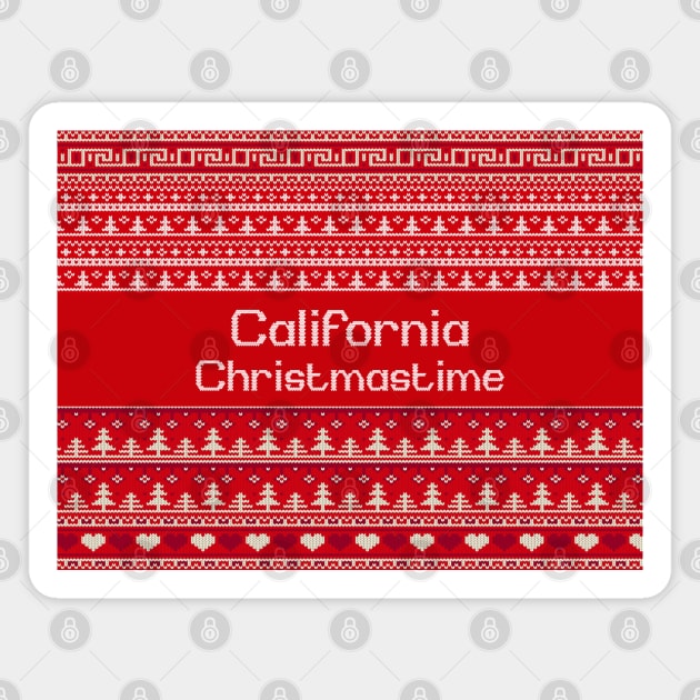 California (Ugly Sweater) Christmastime [long] Magnet by Ukulily